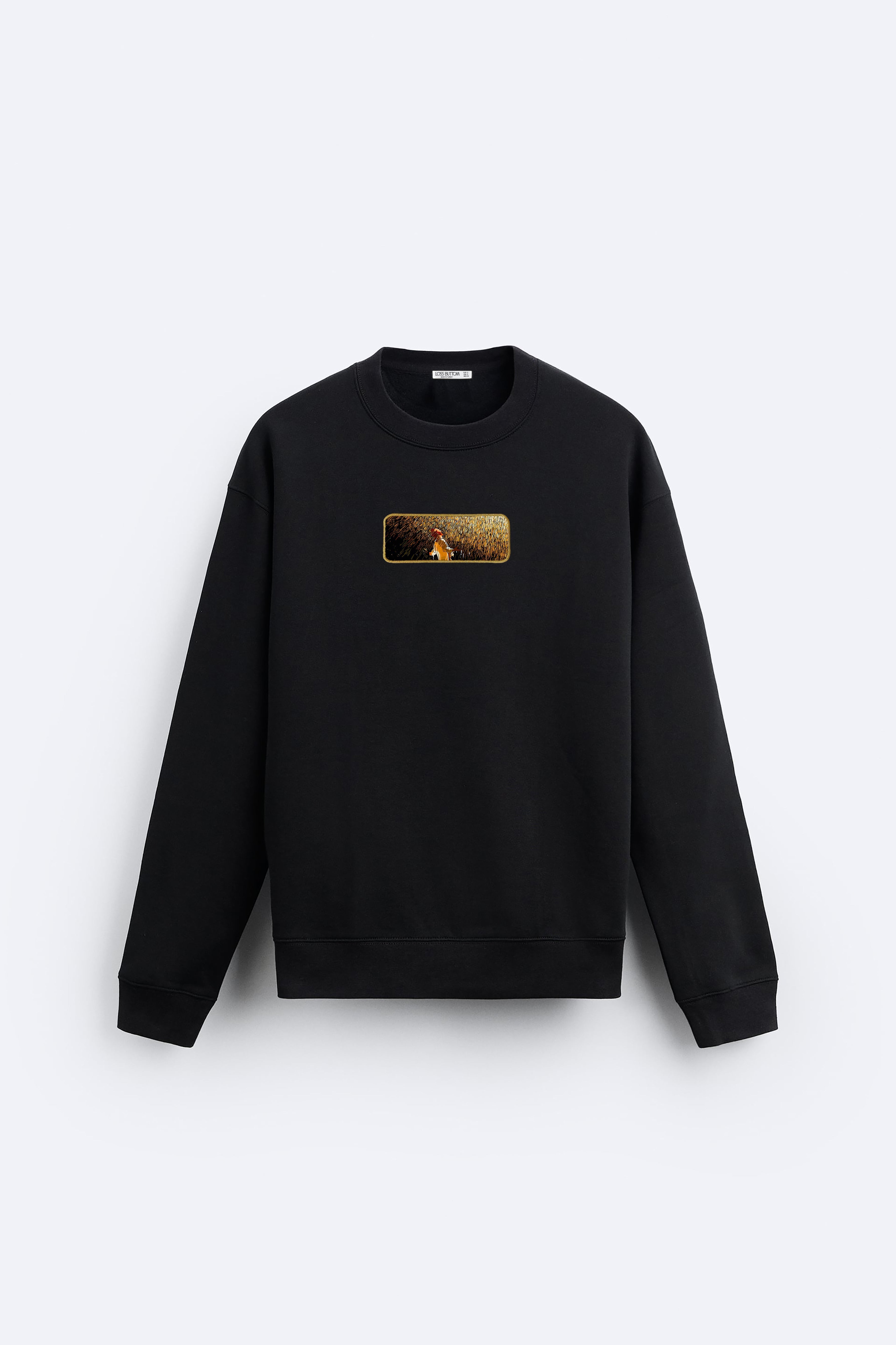 Rain Man Kenar Nakışlı Oversize Sweatshirt