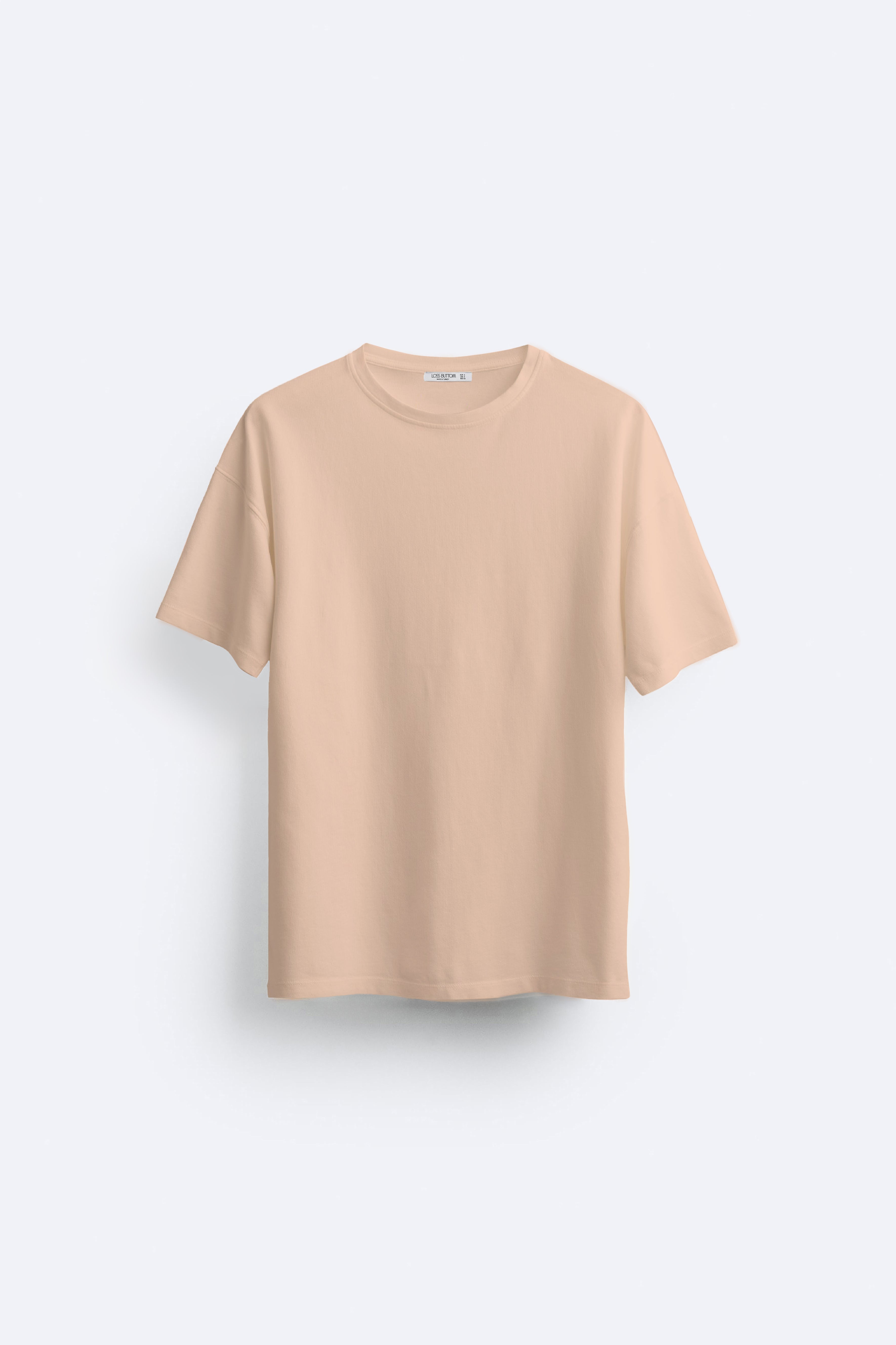 Basic Tek Renk Oversize Fit T-Shirt