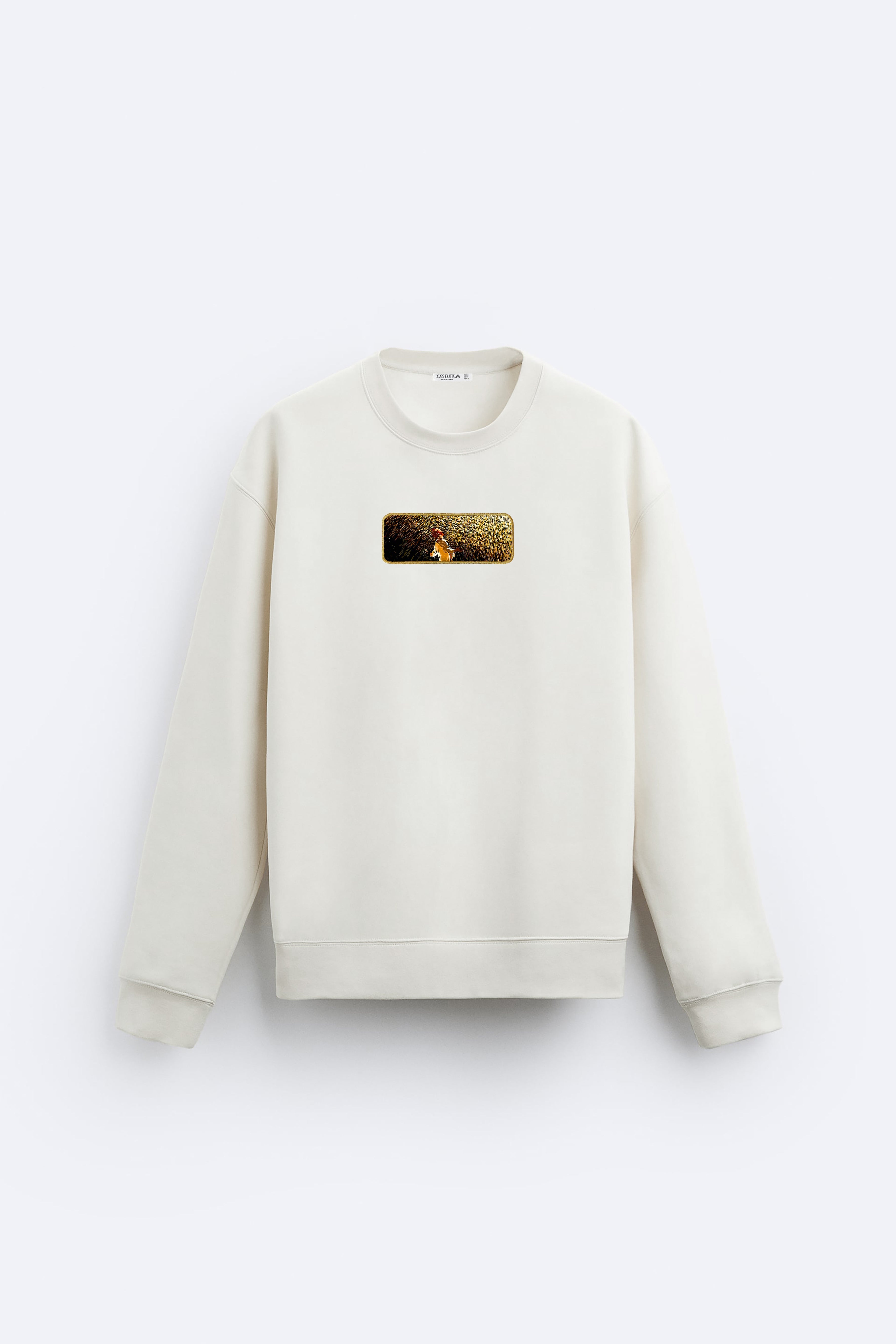 Rain Man Kenar Nakışlı Oversize Sweatshirt