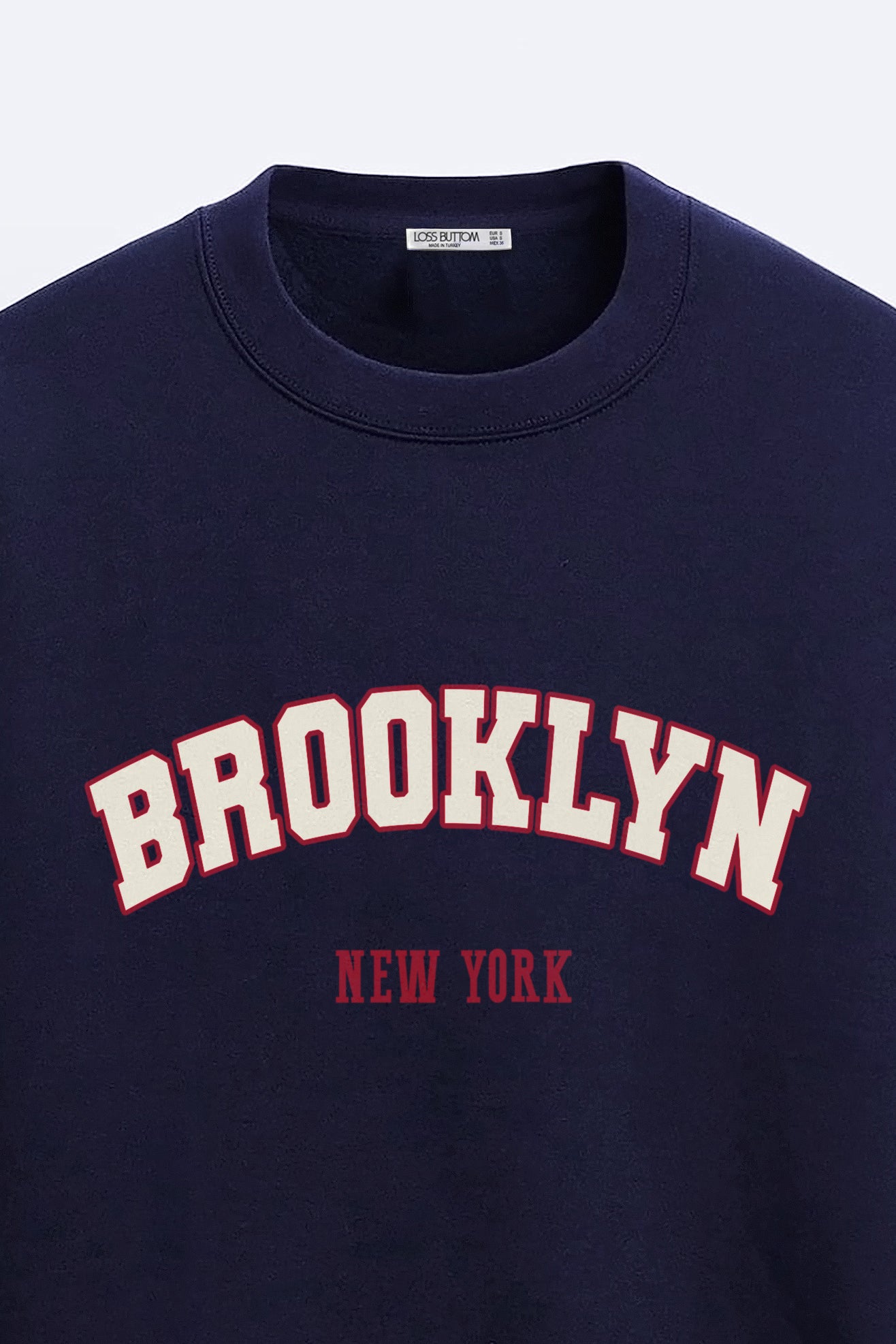 Brooklyn Baskılı Sweatshirt Overize