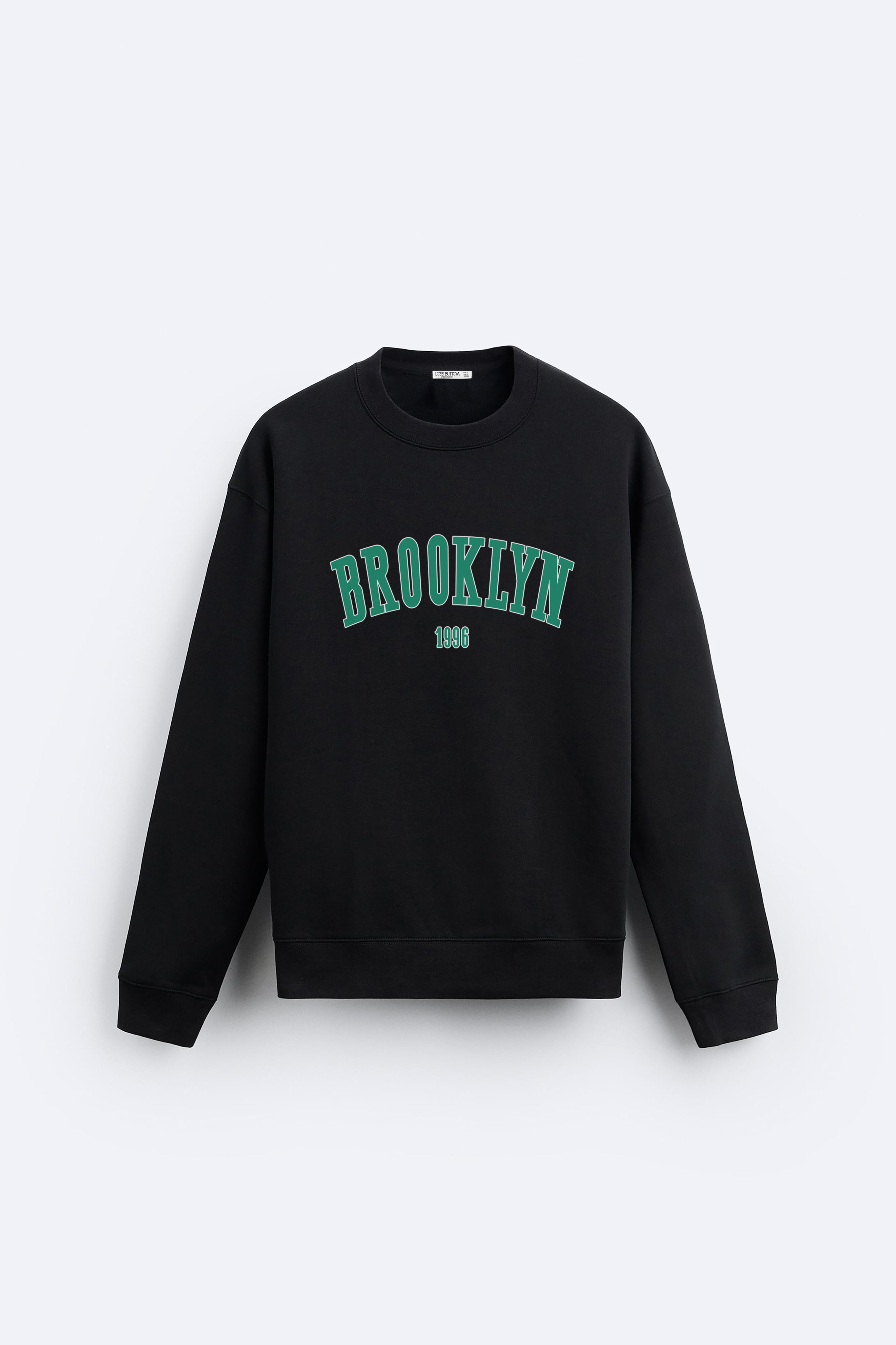 Brooklyn Baskılı Sweatshirt Overize