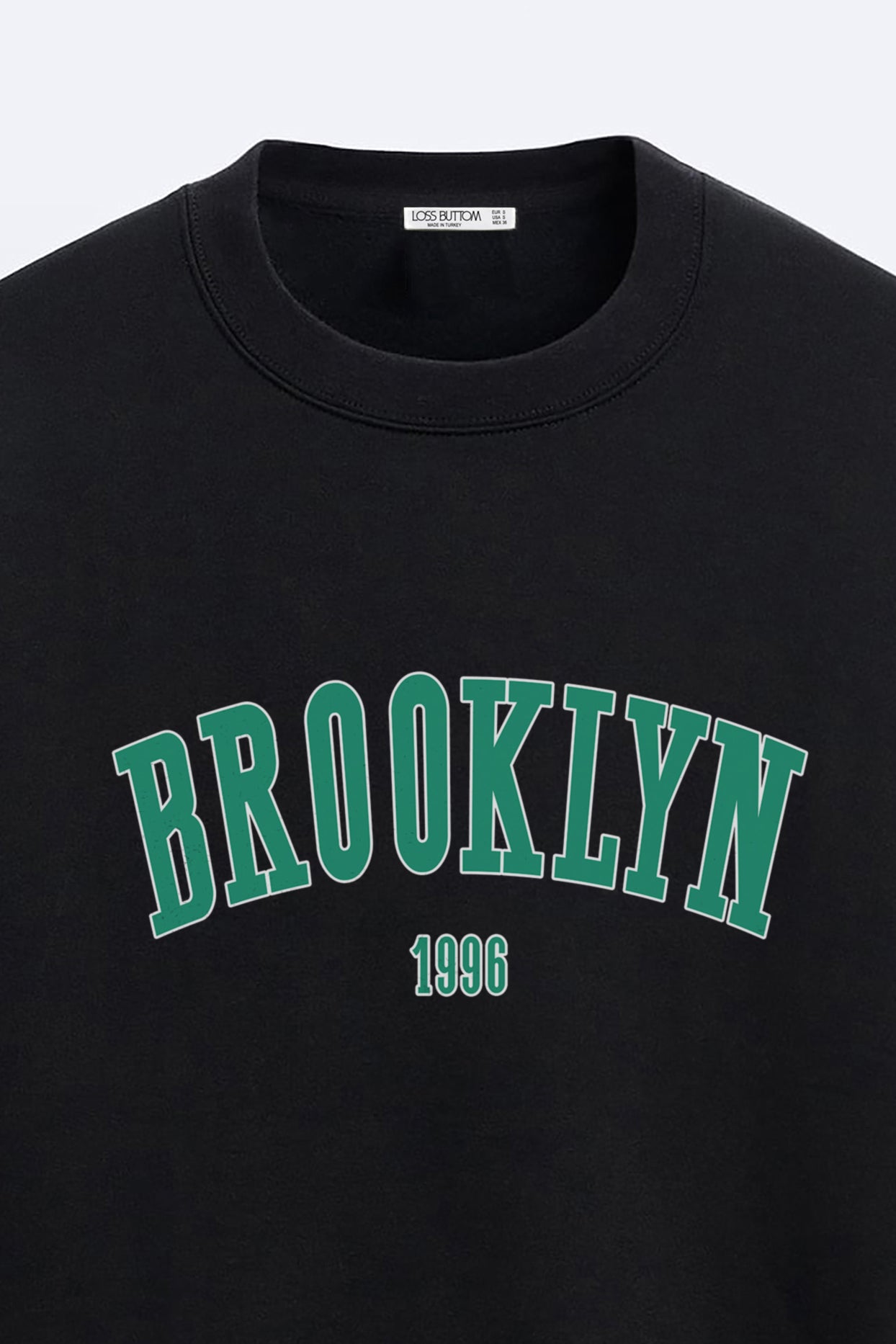 Brooklyn Baskılı Sweatshirt Overize