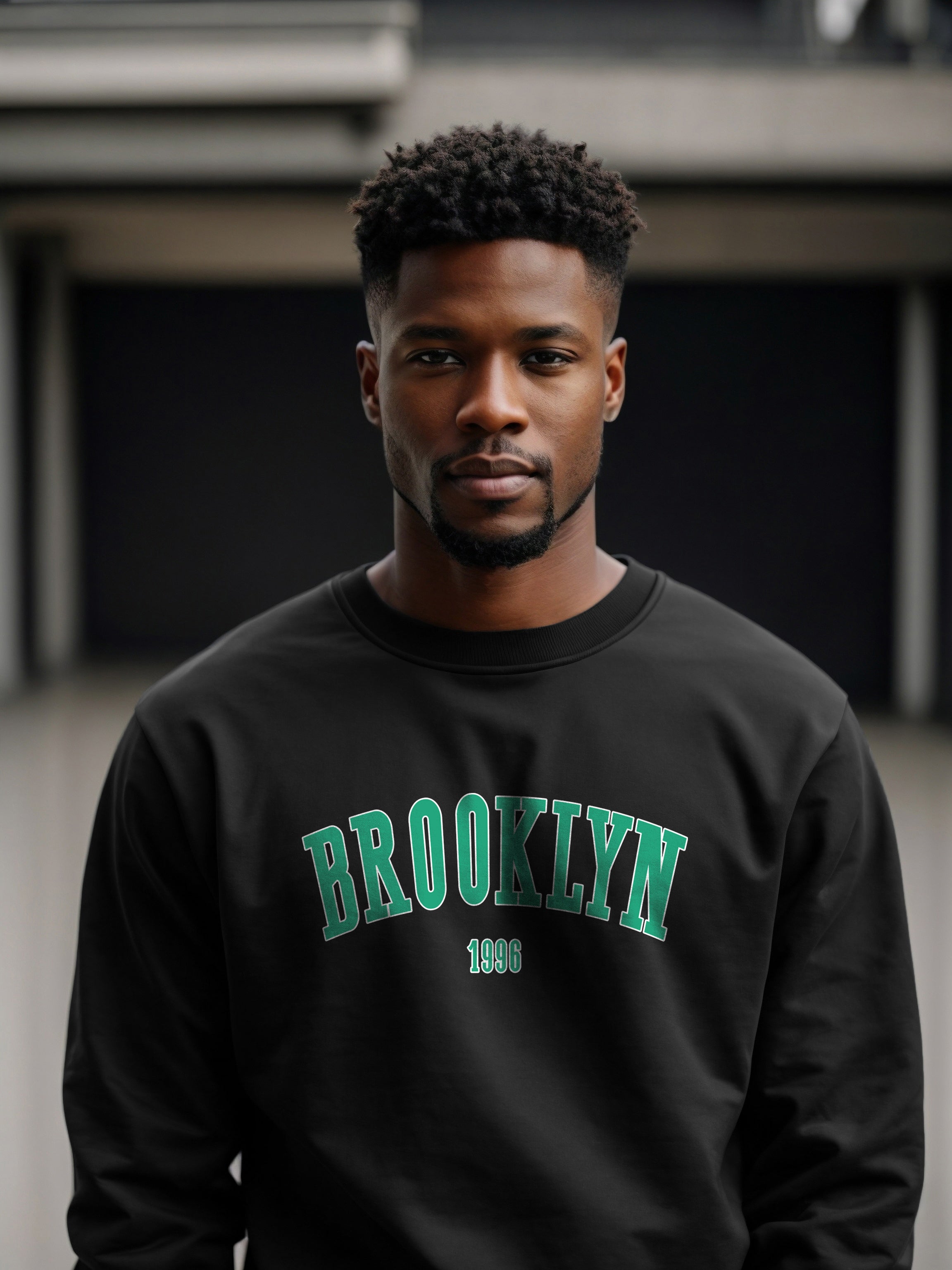 Brooklyn Baskılı Sweatshirt Overize