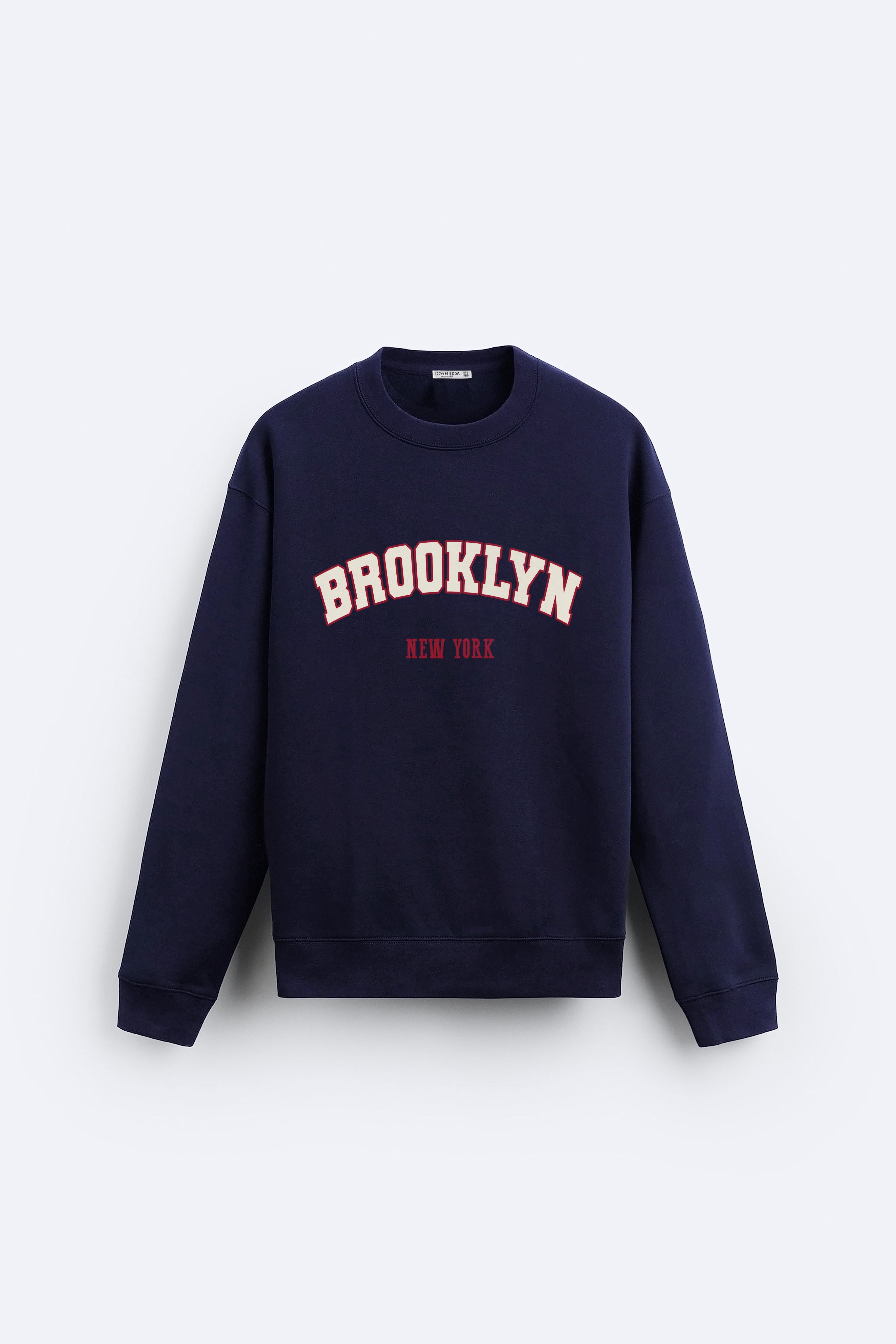 Brooklyn Baskılı Sweatshirt Overize