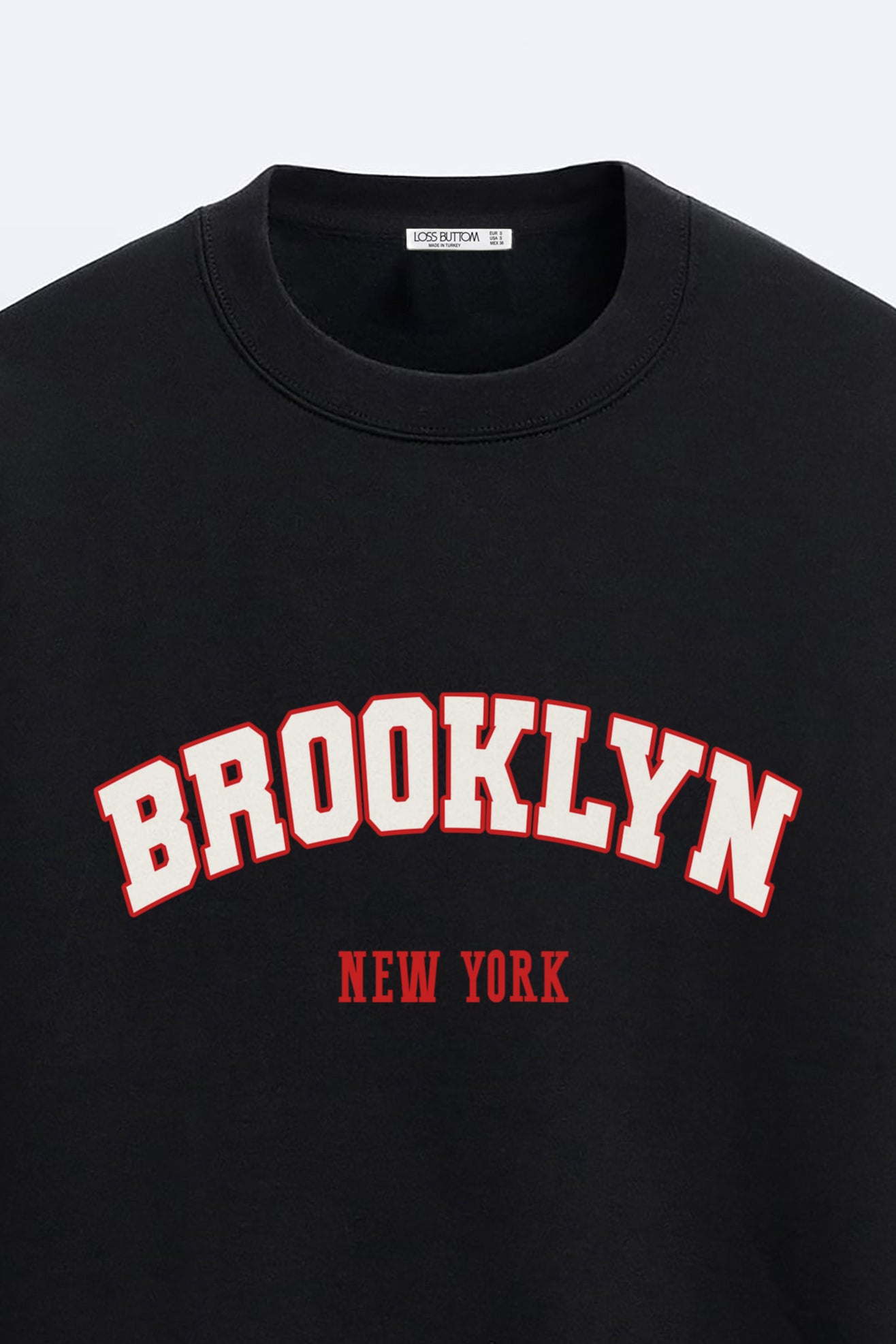 Brooklyn Baskılı Sweatshirt Overize