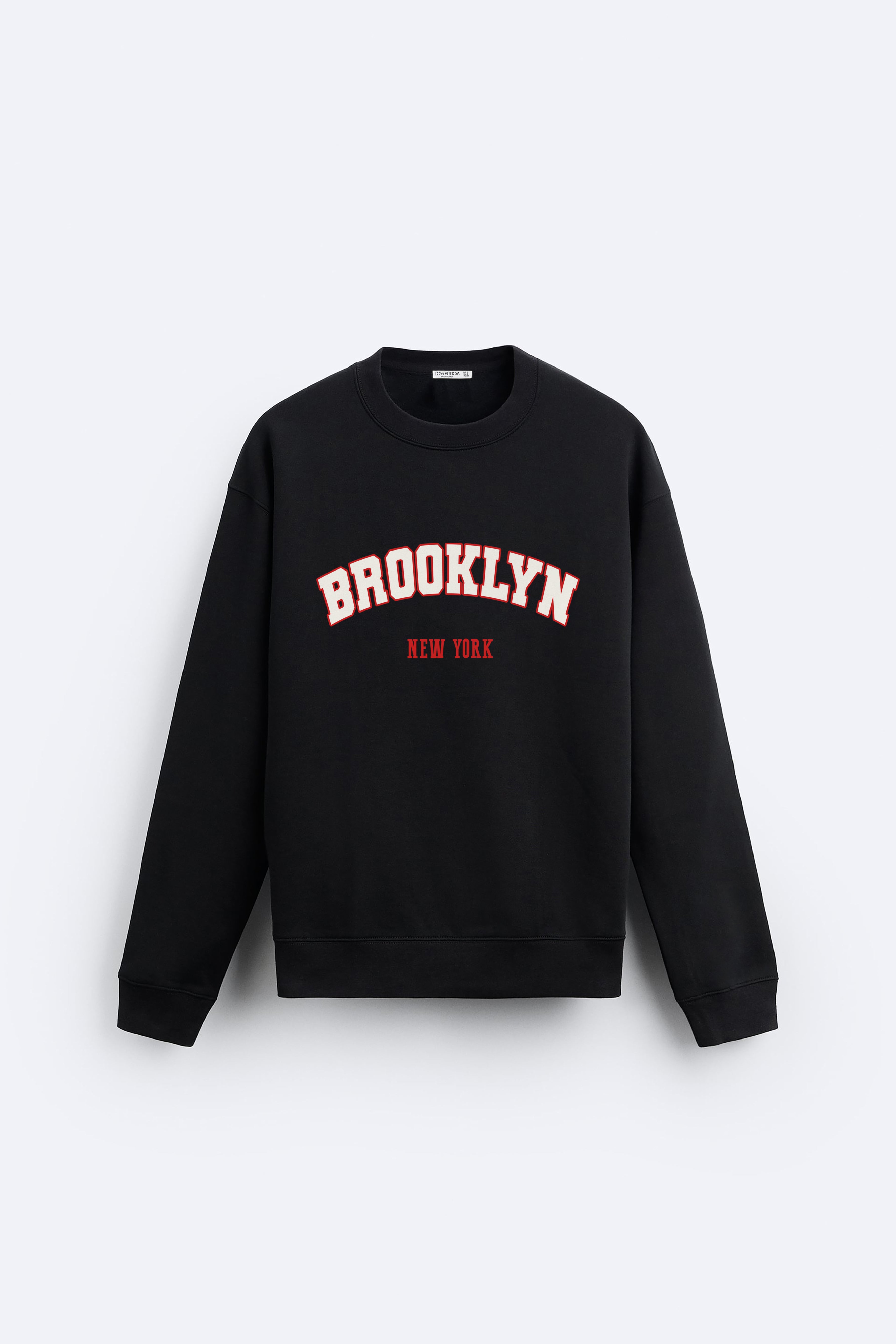 Brooklyn Baskılı Sweatshirt Overize