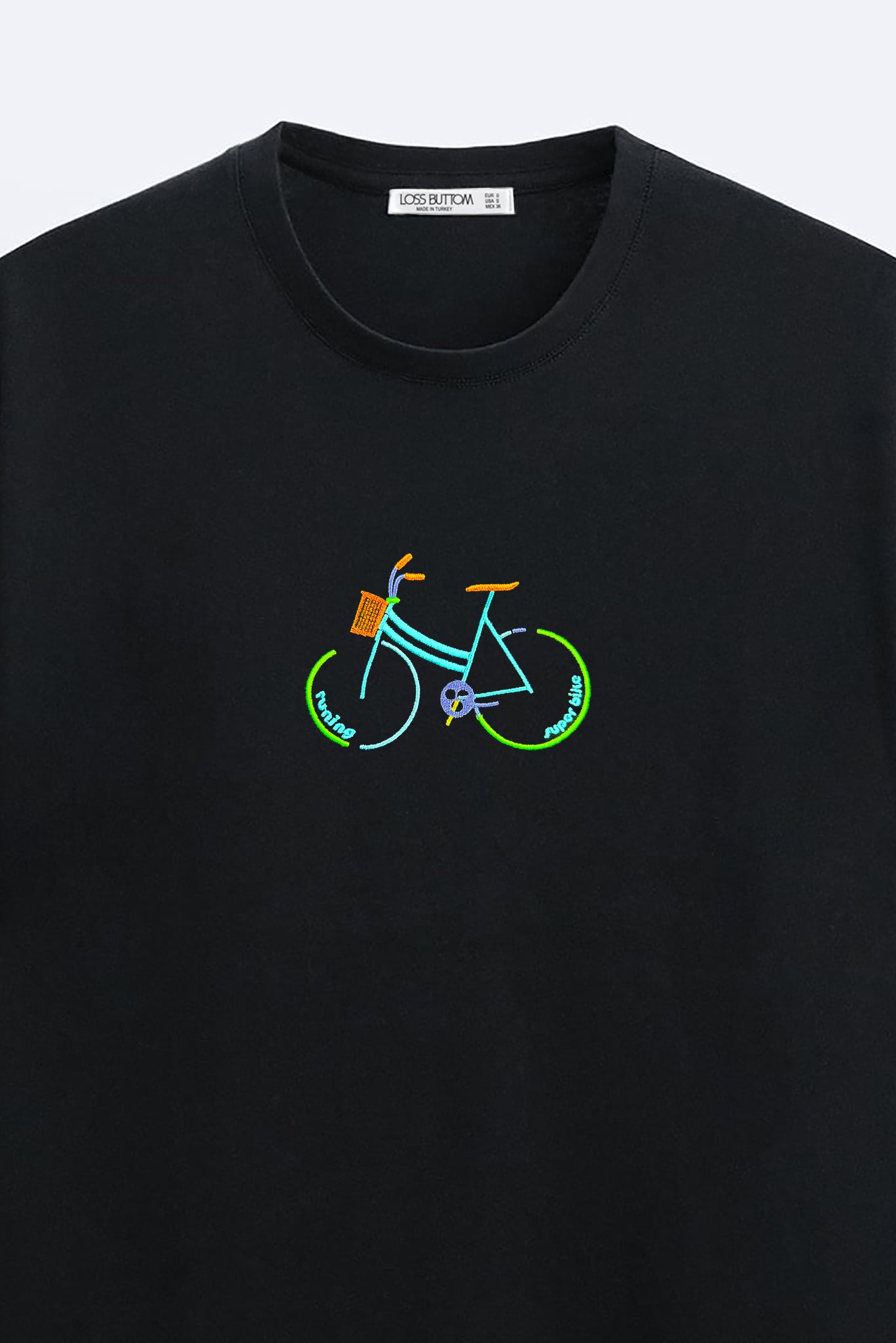 Ağır Kumaş Bike Nakışlı Oversize T-shirt