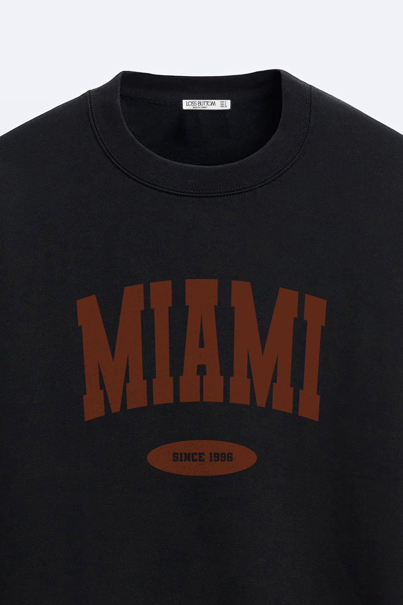 Miami Baskılı Sweatshirt Overize