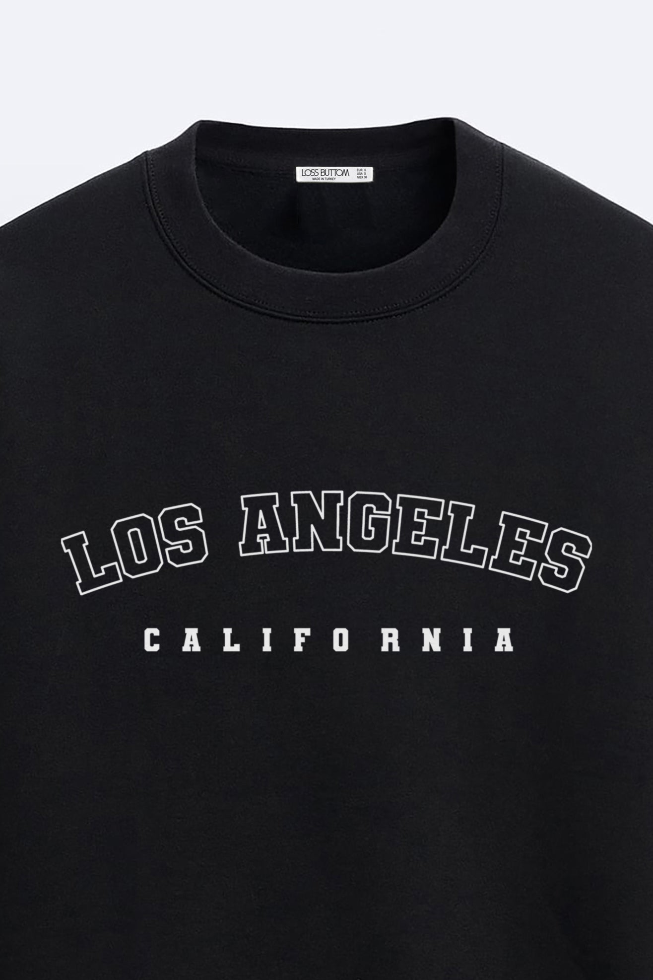 Los Angeles Baskılı Sweatshirt Overize