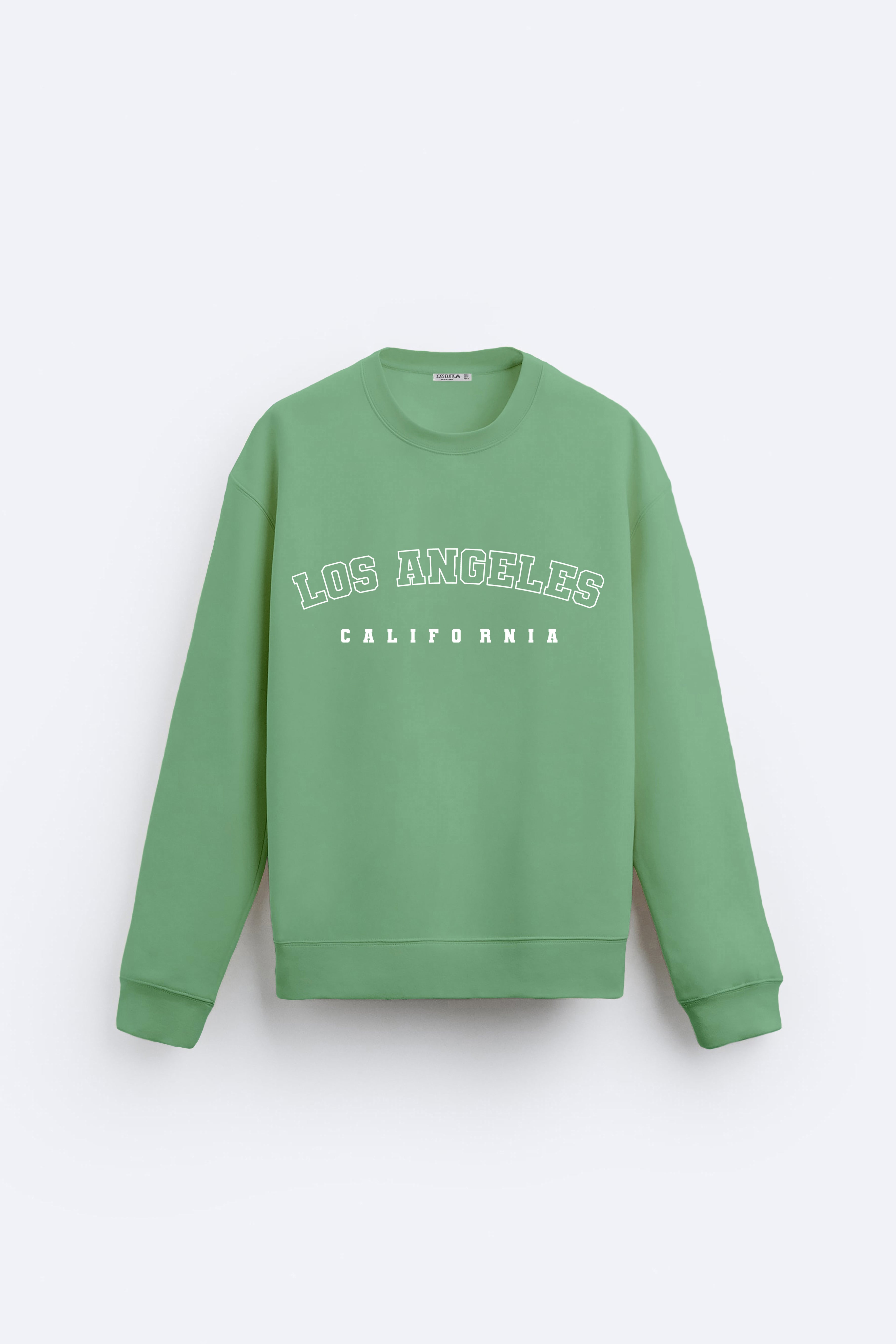 Los Angeles Baskılı Sweatshirt Overize